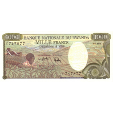 P14 Rwanda 1000 Francs Year 1978